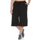 Plus Size Tek Gear&reg; Drawstring Capri Culottes, Women's, Size: 1xl, Black