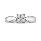 Love Always Round-cut Diamond Engagement Ring In Platinum Over Silver (1/5 Ct. T.w.), Women's, Size: 7, White