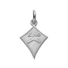 Kappa Alpha Theta, Logoart Sterling Silver Sorority Kite Charm, Women's, Grey
