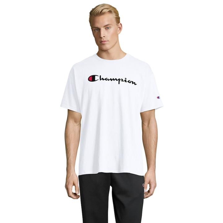 Men's Champion Graphic Jersey Tee, Size: Xl, White