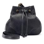 Madden Nyc Piper Mesh Drawstring Bucket Bag, Women's, Black