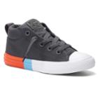 Boy's Converse Chuck Taylor All Star Street Mid Shoes, Size: 5, Silver