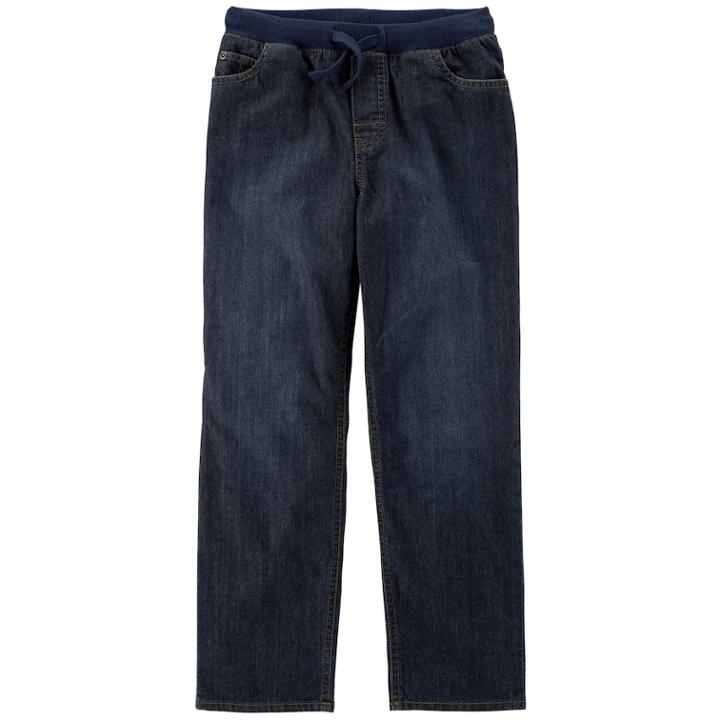 Boys 4-12 Carter's Pull On Denim Pants, Size: 7, Blue