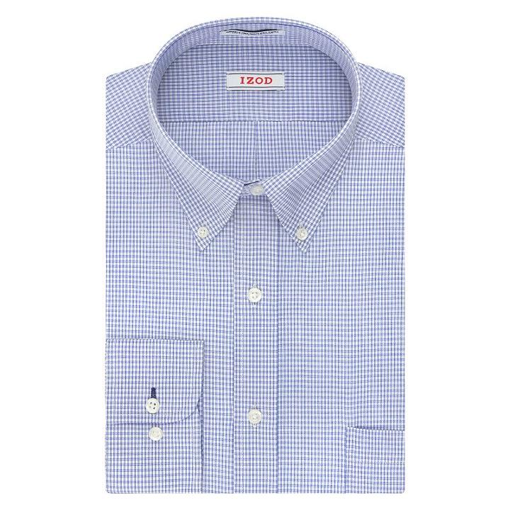 Men's Izod Solid Twill Regular-fit Button-down Collar Dress Shirt, Size: 16-34/35, Turquoise/blue (turq/aqua)