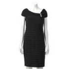 Women's Scarlett Shutter Stripe Sheath Dress, Size: 6, Black