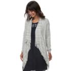 Women's Sonoma Goods For Life&trade; Fringe Flyaway Cardigan, Size: Small, Med Grey