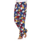 Men's Patterned Microfleece Lounge Pants, Size: Large, Dark Blue