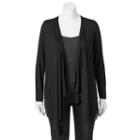Plus Size Dana Buchman Open-front Cardigan, Women's, Size: 1xl, Black