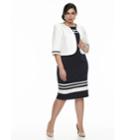 Plus Size Maya Brooke Stripe Dress & Jacket Set, Women's, Size: 16 W, Oxford