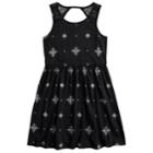 Girls 7-16 & Plus Size Mudd&reg; Crocheted Yoke Sleeveless Dress, Size: 12 1/2, Black