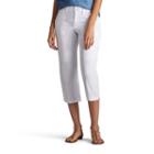 Women's Lee Brenna Relaxed Fit Capris, Size: 8 - Regular, White