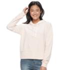 Juniors' So&reg; Cropped Velour Hoodie, Teens, Size: Xl, Lt Orange