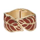 Orange Leaf Bypass Hinge Bracelet, Women's, Multicolor