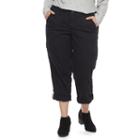 Plus Size Sonoma Goods For Life&trade; Utility Capris, Women's, Size: 20w T/l, Black