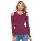 Women's Juicy Couture Embellished Cold-shoulder Sweater, Size: Medium, Purple
