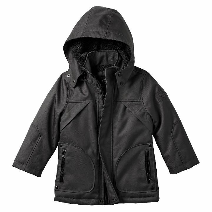 Boys 4-7 Urban Republic Ballistic Sherpa-lined Hooded Midweight Jacket, Boy's, Size: 5-6, Black