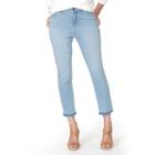 Women's Chaps Release-hem Crop Skinny Jeans, Size: 4, Blue