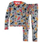 Boys 4-18 Cuddl Duds Jurassic Park 2-piece Climatesmart Baselayer Set, Size: 6-7, Grey