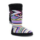 Muk Luks Women's Winona Cuffed Boot Slippers, Size: Large, Black