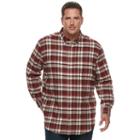 Big & Tall Croft & Barrow&reg; True Comfort Classic-fit Flannel Button-down Shirt, Men's, Size: 2xb, Brown