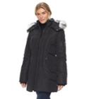 Women's Halitech Radiance Faux-fur Trim Hooded Parka, Size: Small, Black