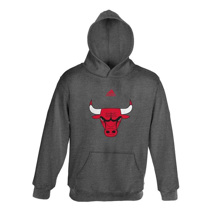 Boys 8-20 Adidas Chicago Bulls Promo Fleece Hoodie, Size: Large, Grey Other