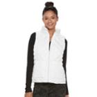 Juniors' So&reg; Sherpa Lined Puffer Vest, Teens, Size: Medium, White