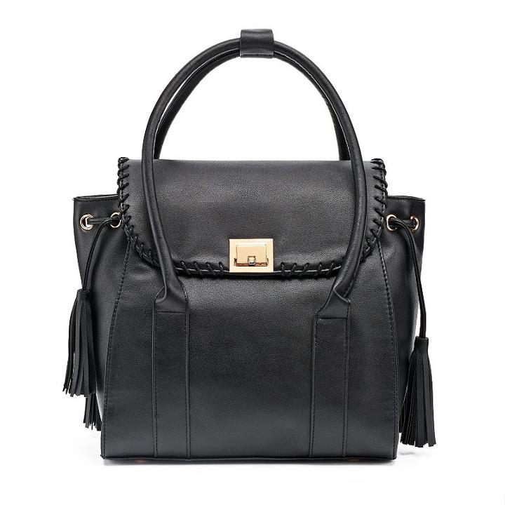 Olivia Miller Carey Whip-stitch Tote, Women's, Black
