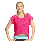 Women's Colosseum Caribbean Burnout Cropped Yoga Tee, Size: Xs, Ovrfl Oth