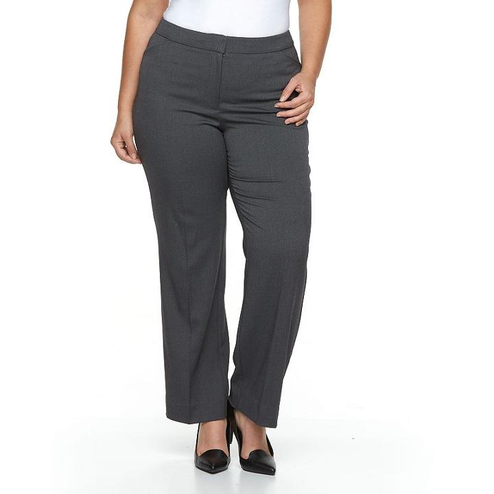 Plus Size Apt. 9&reg; Modern Fit Dress Pants, Women's, Size: 16w T/l, Grey