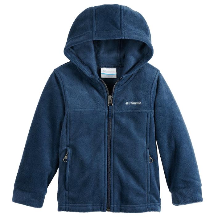 Toddler Boy Columbia Fleece Hooded Zip Midweight Jacket, Size: 2t, Blue