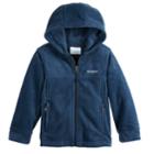 Toddler Boy Columbia Fleece Hooded Zip Midweight Jacket, Size: 2t, Blue