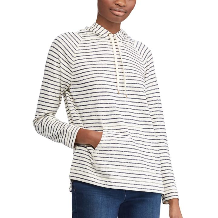 Women's Chaps Printed Hoodie, Size: Small, Blue (navy)