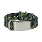 Lynx Stainless Steel Camouflage Id Bracelet - Men, Size: 10, Green