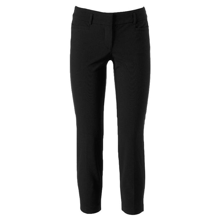 Juniors' Candie's&reg; Audrey Ankle Suiting Pants, Girl's, Size: 1, Black