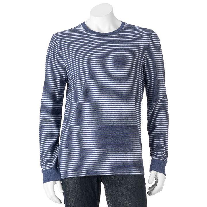 Men's Sonoma Goods For Life&trade; Heathered Everyday Tee, Size: Xl, Dark Blue