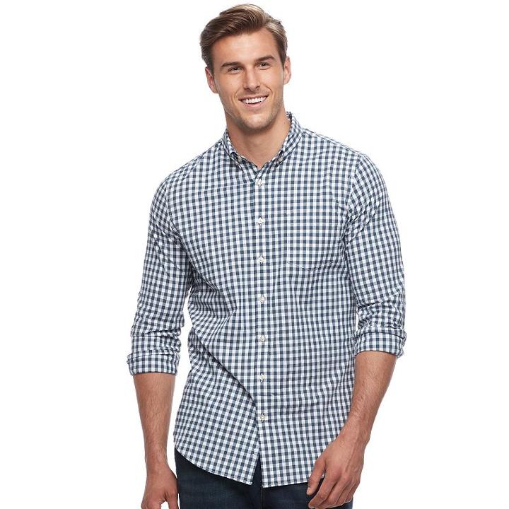 Big & Tall Sonoma Goods For Life Flexwear Modern-fit Button-down Shirt, Men's, Size: 4xb, Natural