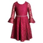 Girls 7-16 Emily West Lace Bell Sleeve Dress, Size: 14, Pink