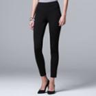Women's Simply Vera Vera Wang Pull-on Ponte Skinny Pants, Size: Medium, Black