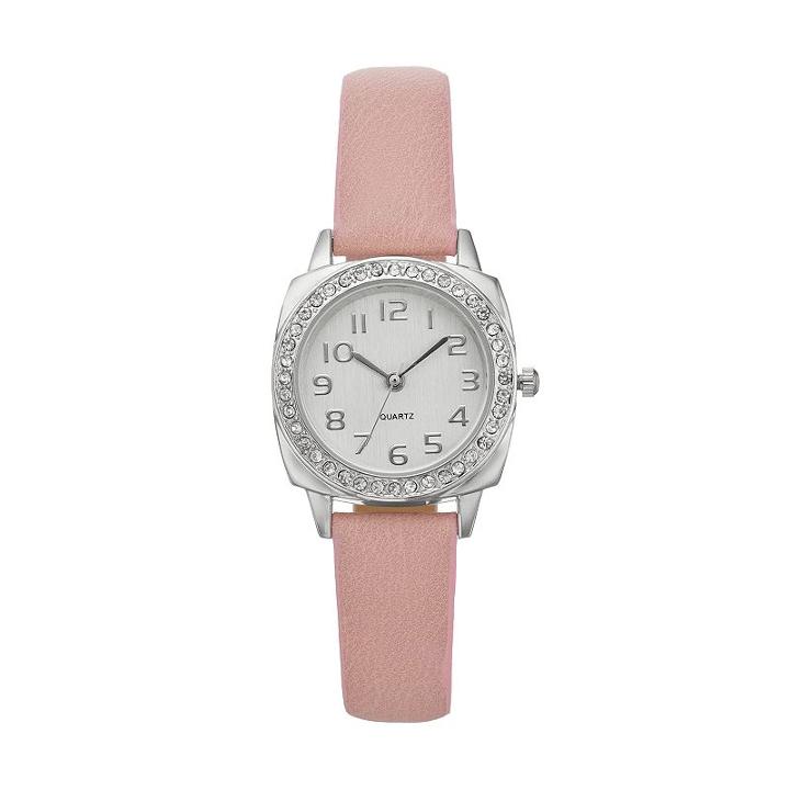 Women's Crystal Watch, Size: Small, Pink