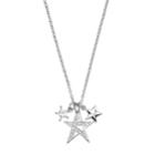 18k White Gold-plated Cubic Zirconia Star Charm Pendant Necklace, Women's