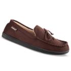 Men's Isotoner Microsuede Moccasin Slippers, Size: Xxl, Brown