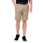 Men's Haggar&reg; Premium Straight-fit No-iron Khaki Flat-front Shorts, Size: 36, Dark Beige