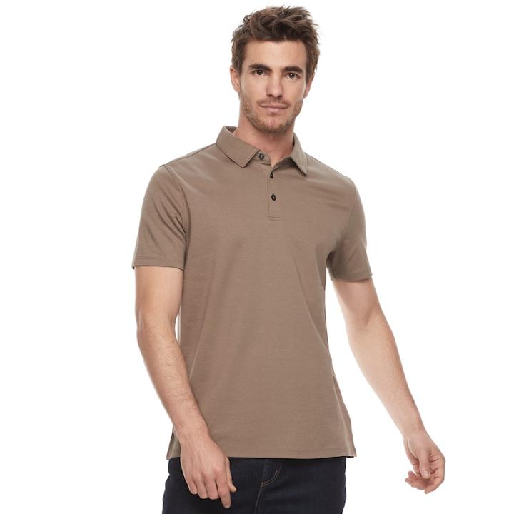 Men's Apt. 9&reg; Regular-fit Soft Touch Stretch Interlock Polo, Size: Xl, Med Brown