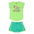 Toddler Girl New Balance Graphic Tee & Shorts Set, Size: 4t, Brt Green