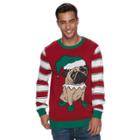 Men's Pug Ugly Christmas Sweater, Size: Large, Med Red