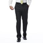 Haggar&reg; Classic-fit Flat-front Black Shadow Striped Comfort Flex Waist Suit Pants - Men, Size: 36x30
