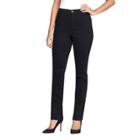 Women's Gloria Vanderbilt Amanda Modern Tapered Twill Pants, Size: 16, Black