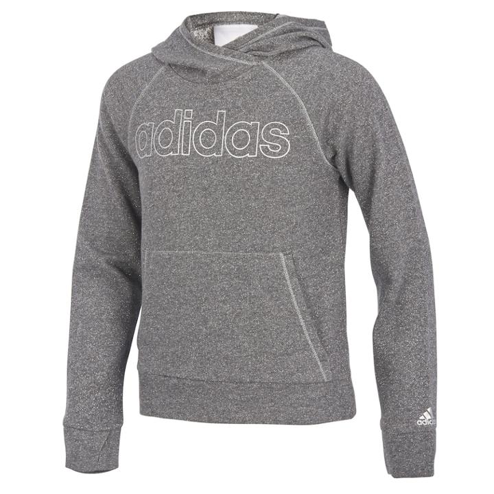 Girls 7-16 Adidas Sparkle Hoodie, Size: Xl, Dark Grey