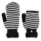 Sonoma Goods For Life&trade; Women's Striped Convertible Flip-top Mittens, Black